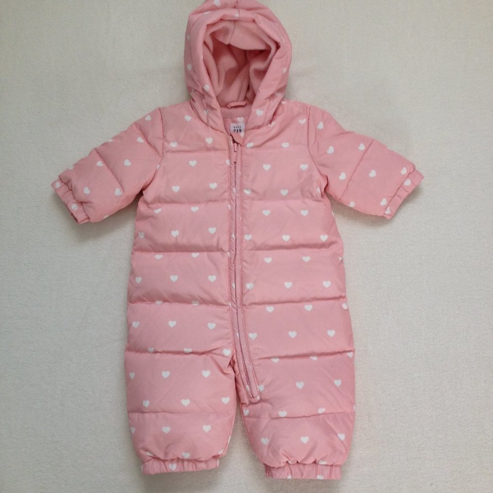Baby Gap Pink Snowsuit Size 0-6 months
